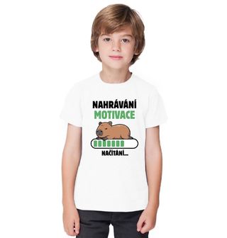 Obrázek 1 produktu Dětské tričko Líná Kapybara Nahrávání Motivace