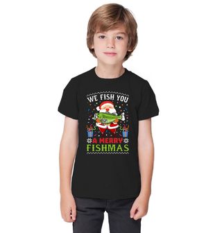 Obrázek 1 produktu Dětské tričko Rybářský Santa Merry Fishmas