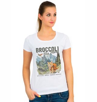 Obrázek 1 produktu Dámské tričko Odvážná Kočka Broccoli na Výpravě