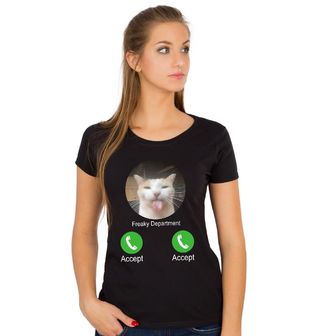 Obrázek 1 produktu Dámské tričko Kočičí Oddělení volá Phone Call