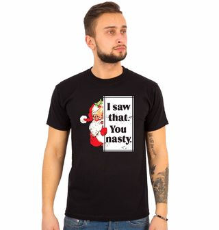 Obrázek 1 produktu Pánské tričko Santa Viděl jsem to Ty zlobivče