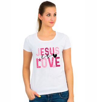 Obrázek 1 produktu Dámské tričko Ježíš je Láska