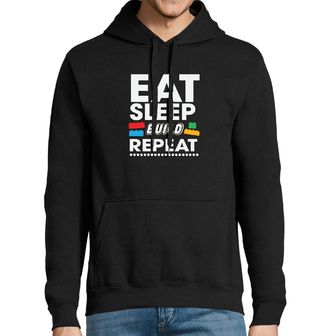 Obrázek 1 produktu Pánská mikina Jez Spi Stav Opakuj Eat Sleep Build Repeat