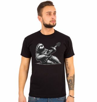 Obrázek 1 produktu Pánské tričko Rockový Lenochod s Kytarou