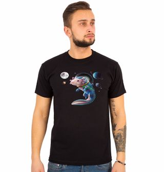 Obrázek 1 produktu Pánské tričko Astronaut Axolotl ve Vesmíru
