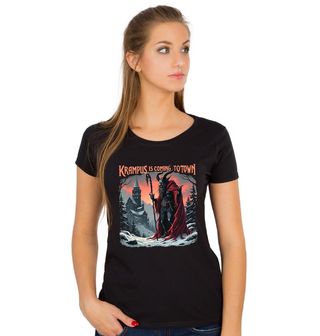 Obrázek 1 produktu Dámské tričko Krampus přichází do města