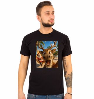 Obrázek 1 produktu Pánské tričko Sob a Santa u moře Selfie z Dovolené