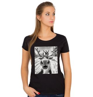 Obrázek 1 produktu Dámské tričko Selfie Soba a Santy ve Sněhové Vánici