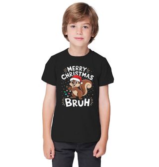 Obrázek 1 produktu Dětské tričko Vánoční Veverka Merry Christmas Bruh