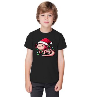 Obrázek 1 produktu Dětské tričko Vánoční Růžový Axolotl