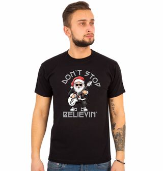 Obrázek 1 produktu Pánské tričko Rockový Santa Nepřestávej věřit