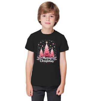 Obrázek 1 produktu Dětské tričko Růžové Vánoce Merry Christmas
