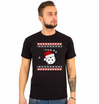 Obrázek 1 produktu Pánské tričko Vánoční Florbalový Míček