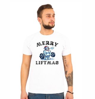 Obrázek 1 produktu Pánské tričko Namakaný Sněhulák Merry Liftmas
