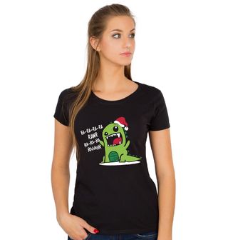 Obrázek 1 produktu Dámské tričko Vánoční Dinosaurus Rawr
