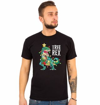 Obrázek 1 produktu Pánské tričko Vánoční Dinosaurus T-Rex Tree Rex