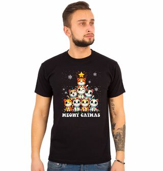 Obrázek 1 produktu Pánské tričko Kočičí Stromeček Meowy Catmas