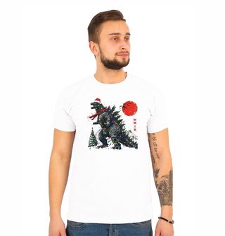 Obrázek 1 produktu Pánské tričko Vánoční Godzilla v Tokiu