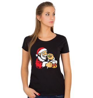 Obrázek 1 produktu Dámské tričko Opilý Santa s Jointem