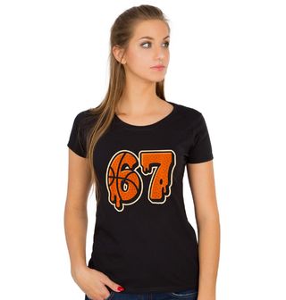 Obrázek 1 produktu Dámské tričko Basketbalový Meme 67 Six Seven