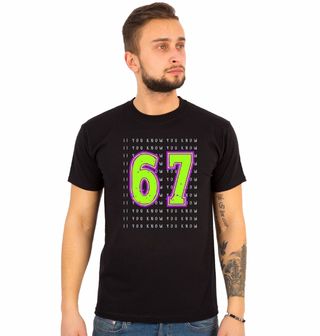 Obrázek 1 produktu Pánské tričko 67 If You Know, You Know Six Seven