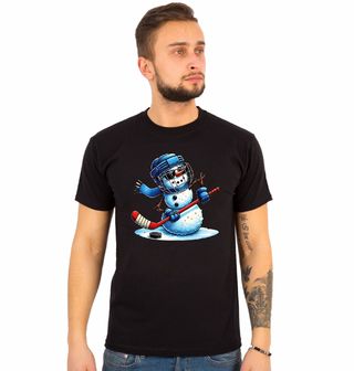 Obrázek 1 produktu Pánské tričko Sněhulák Brankář s Pukem