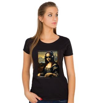 Obrázek 1 produktu Dámské tričko DJ Mona Lisa se Sluchátky