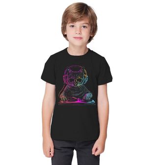 Obrázek 1 produktu Dětské tričko Techno DJ Kočka