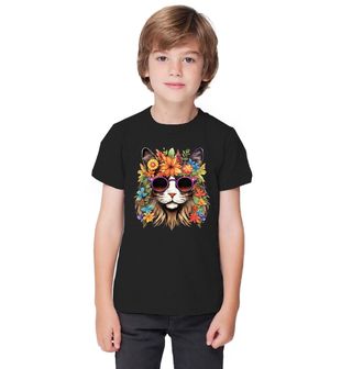 Obrázek 1 produktu Dětské tričko Hippie Kočka