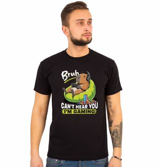 Obrázek 1 produktu Pánské tričko Gamer Kapybara Neslyším tě, hraju