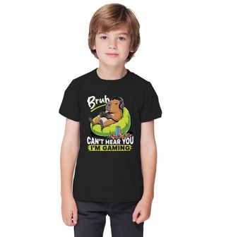 Obrázek 1 produktu Dětské tričko Gamer Kapybara Neslyším tě, hraju