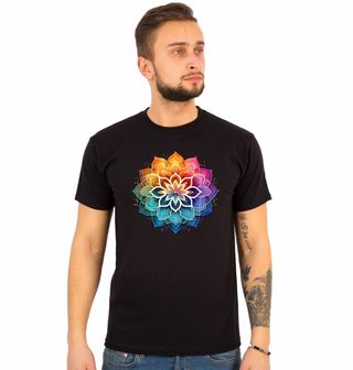 Obrázek 1 produktu Pánské tričko Květina Harmonie Duhová Mandala
