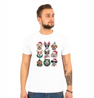 Obrázek 1 produktu Pánské tričko Vánoční Psí Koláž