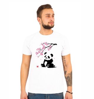 Obrázek 1 produktu Pánské tričko Japonská Panda pod Květy Sakury