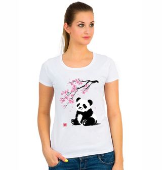 Obrázek 1 produktu Dámské tričko Japonská Panda pod Květy Sakury