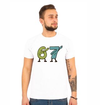 Obrázek 1 produktu Pánské tričko Dabující Meme Six Seven 67