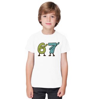 Obrázek 1 produktu Dětské tričko Dabující Meme Six Seven 67