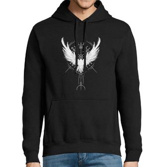 Obrázek 1 produktu Pánská mikina Vikingský Vegvísir Havranův Kompas