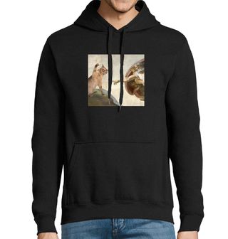 Obrázek 1 produktu Pánská mikina Dotek Odmítnutí Kočky a Boha