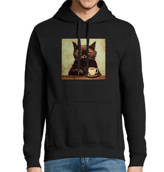 Obrázek 1 produktu Pánská mikina Naštvaná Kočka před Ranní Kávou