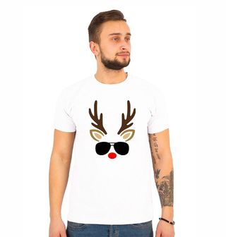 Obrázek 1 produktu Pánské tričko Vánoční Sob Rudolf s Brýlemi