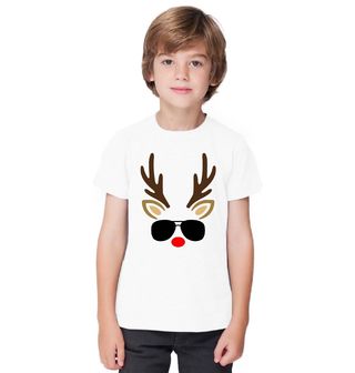 Obrázek 1 produktu Dětské tričko Vánoční Sob Rudolf s Brýlemi