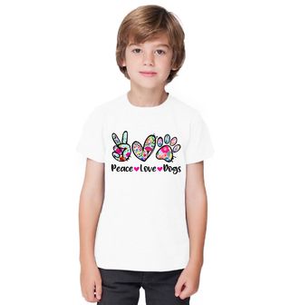 Obrázek 1 produktu Dětské tričko Psí Mír a Láska Peace Love Dogs