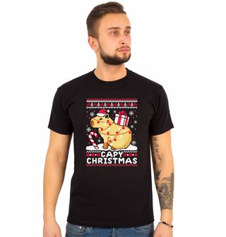 Obrázek 1 produktu Pánské tričko Vánoční Kapybara Capy Christmas