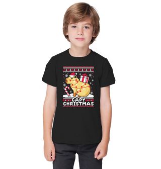 Obrázek 1 produktu Dětské tričko Vánoční Kapybara Capy Christmas