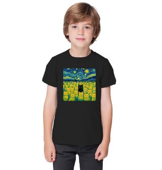 Obrázek 1 produktu Dětské tričko Pole Koček ve Hvězdné Noci