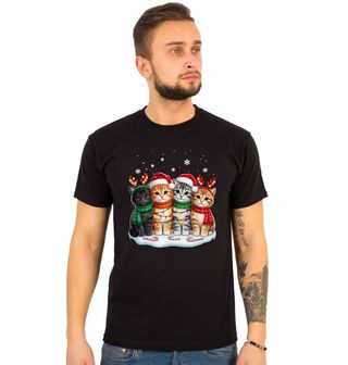 Obrázek 1 produktu Pánské tričko Vánoční Koťata na Sněhu