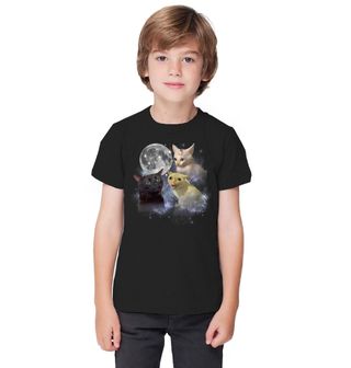 Obrázek 1 produktu Dětské tričko Meme Kočky vyjící na Měsíc