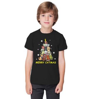 Obrázek 1 produktu Dětské tričko Vánoční Kočky Merry Catmas