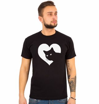 Obrázek 1 produktu Pánské tričko Kočičí Stín v Srdci